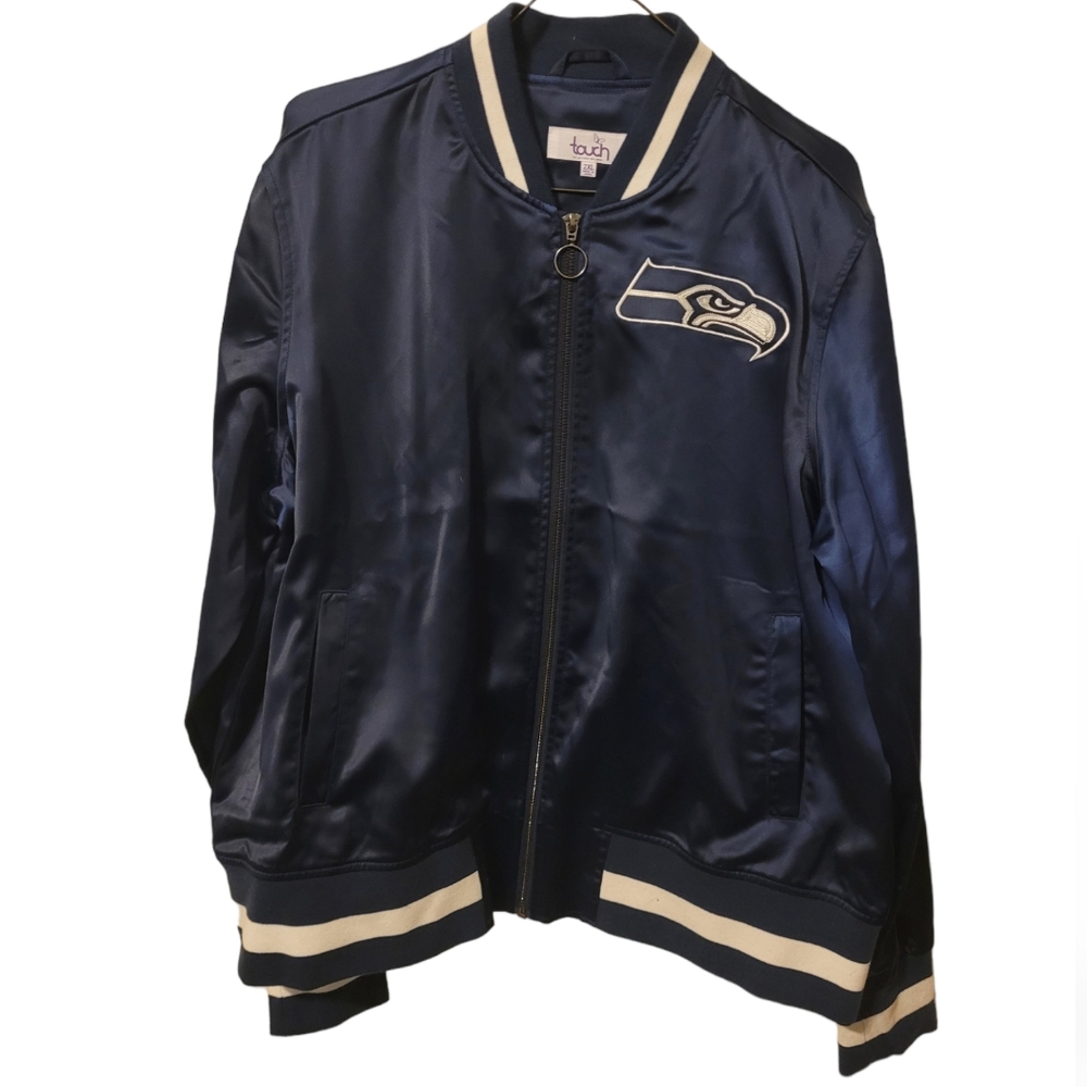 Touch by Alyssa Milano navy Seahawks bomber jacket 2xl